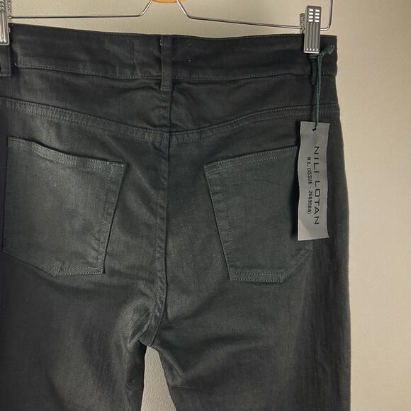 Nili Lotan Hadley Jeans Cropped Flare, Jet Black, Size 4 NWT - Picture 5 of 10